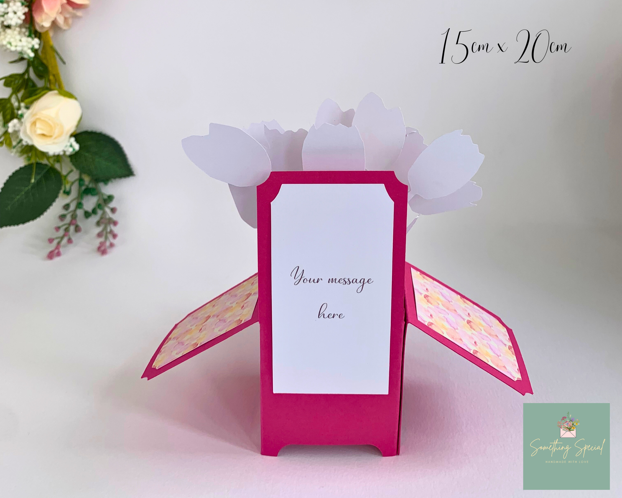 Floral name keepsake topper main view